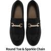 Ablanczoom Chunky Loafers for Women Platform: Comfortable Suede Penny Womens Loafer Dressy Slip On Casual Office Business Shoes(Black)