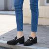 Ablanczoom Chunky Loafers for Women Platform: Comfortable Suede Penny Womens Loafer Dressy Slip On Casual Office Business Shoes(Black)