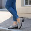 Ablanczoom Chunky Loafers for Women Platform: Comfortable Suede Penny Womens Loafer Dressy Slip On Casual Office Business Shoes(Light Grey)