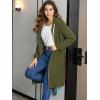 Ablanczoom Hoodies for Women Fashion Sweatshirts: Comfortable Full Zip Up Hoodie Womens Long Fleece Sweatshirt with Pockets(Army Green)