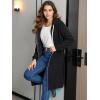 Ablanczoom Hoodies for Women Fashion Sweatshirts: Comfortable Full Zip Up Hoodie Womens Long Fleece Sweatshirt with Pockets(Black)