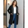 Ablanczoom Hoodies for Women Fashion Sweatshirts: Comfortable Full Zip Up Hoodie Womens Long Fleece Sweatshirt with Pockets(Black)