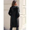 Ablanczoom Hoodies for Women Fashion Sweatshirts: Comfortable Full Zip Up Hoodie Womens Long Fleece Sweatshirt with Pockets(Black)
