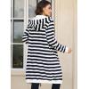 Ablanczoom Hoodies for Women Fashion Sweatshirts: Comfortable Full Zip Up Hoodie Womens Long Fleece Sweatshirt with Pockets(Black Stripe)