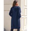 Ablanczoom Hoodies for Women Fashion Sweatshirts: Comfortable Full Zip Up Hoodie Womens Long Fleece Sweatshirt with Pockets(Dark Blue)