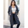 Ablanczoom Hoodies for Women Fashion Sweatshirts: Comfortable Full Zip Up Hoodie Womens Long Fleece Sweatshirt with Pockets(Dark Grey)