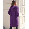 Ablanczoom Hoodies for Women Fashion Sweatshirts: Comfortable Full Zip Up Hoodie Womens Long Fleece Sweatshirt with Pockets(Purple)