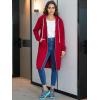 Ablanczoom Hoodies for Women Fashion Sweatshirts: Comfortable Full Zip Up Hoodie Womens Long Fleece Sweatshirt with Pockets(Red)