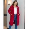 Ablanczoom Hoodies for Women Fashion Sweatshirts: Comfortable Full Zip Up Hoodie Womens Long Fleece Sweatshirt with Pockets(Red)