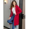 Ablanczoom Hoodies for Women Fashion Sweatshirts: Comfortable Full Zip Up Hoodie Womens Long Fleece Sweatshirt with Pockets(Red)