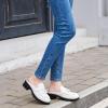 Ablanczoom Mules for Women Dressy Comfortable: Slip On Backless Womens Mules Platform Chunky Loafers for Work Office Business(White)