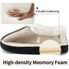 Ablanczoom Slippers for Women House Shoes: Comfy Memory Foam Slippers with Fuzzy Faux Fur Collar Non-skid Rubber Sole Indoor/Outdoor