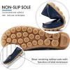 Ablanczoom Womens Loafers Flats Shoes: Comfort Round Toe Slip on Soft Moccasins Dressy Loafer for Driving Walking(Dark Blue)