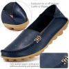 Ablanczoom Womens Loafers Flats Shoes: Comfort Round Toe Slip on Soft Moccasins Dressy Loafer for Driving Walking(Dark Blue)
