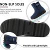 Ablanczoom Womens Winter Snow Boots With Warm Fur Lining Comfortable Booties Non Slip Waterproof Outdoor Shoes(Dark Blue)