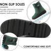Ablanczoom Womens Winter Snow Boots With Warm Fur Lining Comfortable Booties Non Slip Waterproof Outdoor Shoes(Green)