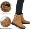 Ablanczoom Womens Winter Snow Boots With Warm Fur Lining Comfortable Booties Non Slip Waterproof Outdoor Shoes(Yellow)