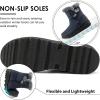 Ablanczoom Womens Winter Snow Boots with Fur Lined Warm Comfortable Booties Outdoor Waterproof Anti Slip Shoes(Blue)