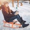 Ablanczoom Womens Winter Snow Boots with Fur Lined Warm Comfortable Booties Outdoor Waterproof Anti Slip Shoes(Blue)