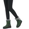 Ablanczoom Womens Winter Snow Boots with Fur Lined Warm Comfortable Booties Outdoor Waterproof Anti Slip Shoes(Green)
