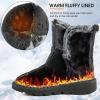 Ablanczoom Womens Winter Snow Boots with Fur Lined Warm Comfortable Booties Outdoor Waterproof Anti Slip Shoes(Green)