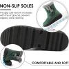 Ablanczoom Womens Winter Snow Boots with Fur Lined Warm Comfortable Booties Outdoor Waterproof Anti Slip Shoes(Green)