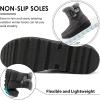Ablanczoom Womens Winter Snow Boots with Fur Lined Warm Comfortable Booties Outdoor Waterproof Anti Slip Shoes(Grey)