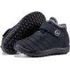 imageAblanczoom Boys Girls Winter Snow Boots  Comfortable Warm Fur Lined Toddler Boot Outdoor Waterproof Slip On Walking Ankle Booties For Little KidBlack