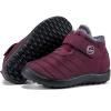 Ablanczoom Boys Girls Winter Snow Boots – Comfortable Warm Fur Lined Toddler Boot Outdoor Waterproof Slip On Walking Ankle Booties For Little Kid(Wine Red)
