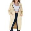 Ablanczoom Hoodies for Women Fashion Sweatshirts: Comfortable Full Zip Up Hoodie Womens Long Fleece Sweatshirt with Pockets(Apricot)