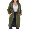 Ablanczoom Hoodies for Women Fashion Sweatshirts: Comfortable Full Zip Up Hoodie Womens Long Fleece Sweatshirt with Pockets(Army Green)