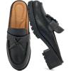 Ablanczoom Mules for Women Dressy Comfortable: Slip On Backless Womens Mules Platform Chunky Loafers for Work Office Business(Black)