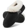 imageAblanczoom Slippers for Women House Shoes Comfy Memory Foam Slippers with Fuzzy Faux Fur Collar Nonskid Rubber Sole IndoorOutdoor