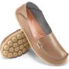 Ablanczoom Womens Loafers Flats Shoes: Comfort Round Toe Slip on Soft Moccasins Dressy Loafer for Driving Walking(Light Brown)