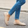 Ablanczoom Ballet Flats Shoes for Women: Dressy Round Toe Bow Knit Flats Comfortable Slip On Dress Shoes for Work Business Wedding(Beige)