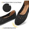 Ablanczoom Ballet Flats Shoes for Women: Round Toe Slip on Summer Comfortable Dress Shoes for Work Casual Wedding(Black)