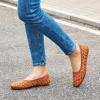 Ablanczoom Ballet Flats Shoes for Women: Round Toe Slip on Summer Comfortable Dress Shoes for Work Casual Wedding(Brown)