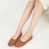 Ablanczoom Ballet Flats Shoes for Women: Round Toe Slip on Summer Comfortable Dress Shoes for Work Casual Wedding(Brown)