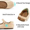 Ablanczoom Mary Jane Flats for Women: Dressy Round Toe Ankle Strap Ballet Flats Comfortable Dress Shoes for Work Office Business(Nude)