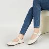 Ablanczoom Mary Jane Flats for Women: Dressy Round Toe Ankle Strap Ballet Flats Comfortable Dress Shoes for Work Office Business(White)