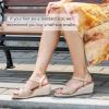 Ablanczoom Wedge Sandals for Women Espadrilles: Dressy Platform Open Toe Ankle Strap Summer Wedges Heels for Casual Vacation Travel Work(White)