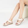Ablanczoom Womens Sandals Flat Shoes: Comfortable Dressy Ankle Strap Bohemian Summer Sandals for Casual Beach Walking(White)