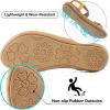 Ablanczoom Womens Sandals Flats Shoes: Comfortable Bohemian Beaded Dressy Summer Flat Casual Ankle Strap Elastic Slip on Beach Sandal(Yellow)