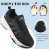 Ablanczoom Womens Sneakers Walking Shoes: Slip on Casual Comfortable Breathable Cushion Tennis Shoe Workout Gym Training Sneaker(Black)