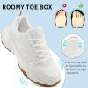 Ablanczoom Womens Sneakers Walking Shoes: Slip on Casual Comfortable Breathable Cushion Tennis Shoe Workout Gym Training Sneaker(White)