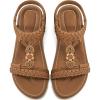 Ablanczoom Womens Sandals Flat Shoes: Comfortable Dressy Ankle Strap Bohemian Summer Sandals for Casual Beach Walking(Brown)