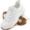 Ablanczoom Womens Sneakers Walking Shoes: Slip on Casual Comfortable Breathable Cushion Tennis Shoe Workout Gym Training Sneaker(White)