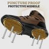 Ablanczoom Steel Toe Boots for Men: Safety Work Shoes Non-Slip Puncture Proof Comfortable for Industrial Construction(Brown)