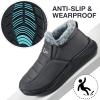 Ablanczoom Winter Snow Boots for Women – Waterproof Slip Resistant Outdoor Booties Comfortable Warm Fur Lined Slip On Womens Boot(Grey)