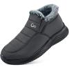 Ablanczoom Winter Snow Boots for Women – Waterproof Slip Resistant Outdoor Booties Comfortable Warm Fur Lined Slip On Womens Boot(Grey)